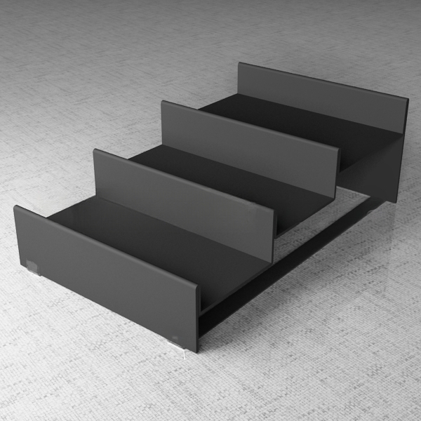 Гірка чорна на 3 сходинки під формат 184 x 104 мм. Гірка чорна на 3 сходинки під формат 184 x 104 мм.