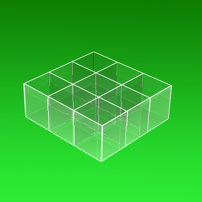 Коробка на 9 осередків під формат 169 х 97 мм. Коробка на 9 осередків під формат 169 х 97 мм.