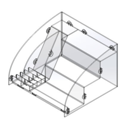 Акриловий штатив для товару діаметром 16-18мм під формат 80 х 93 мм.