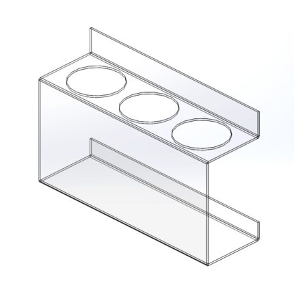Акриловий штатив для товару діаметром 16-18мм під формат 80 х 93 мм.