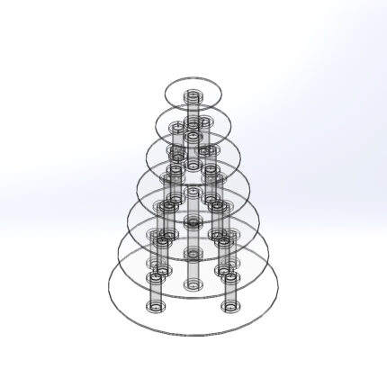 Акриловий штатив для товару діаметром 16-18мм під формат 80 х 93 мм.